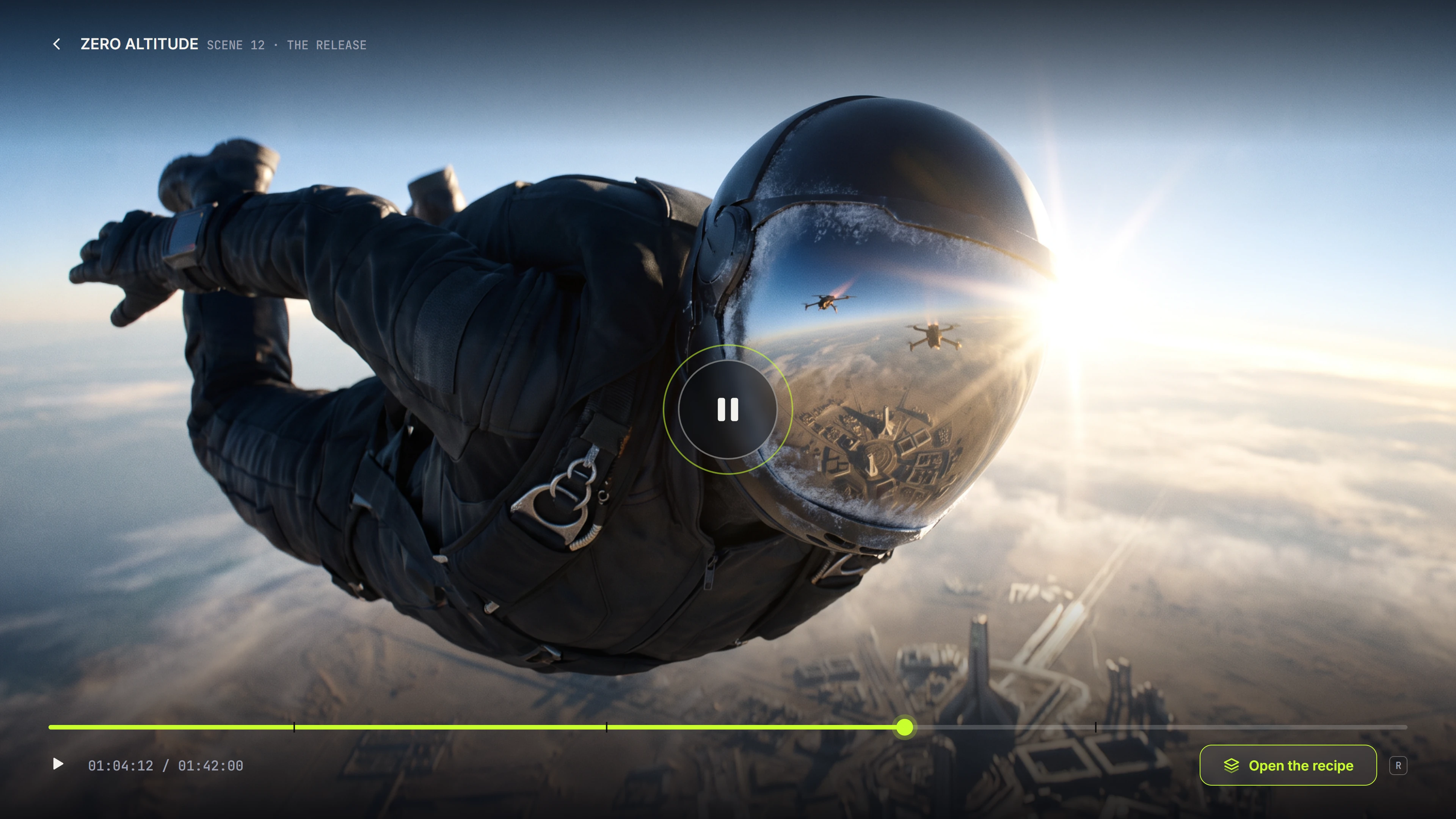 Schermata pausa di AI Play