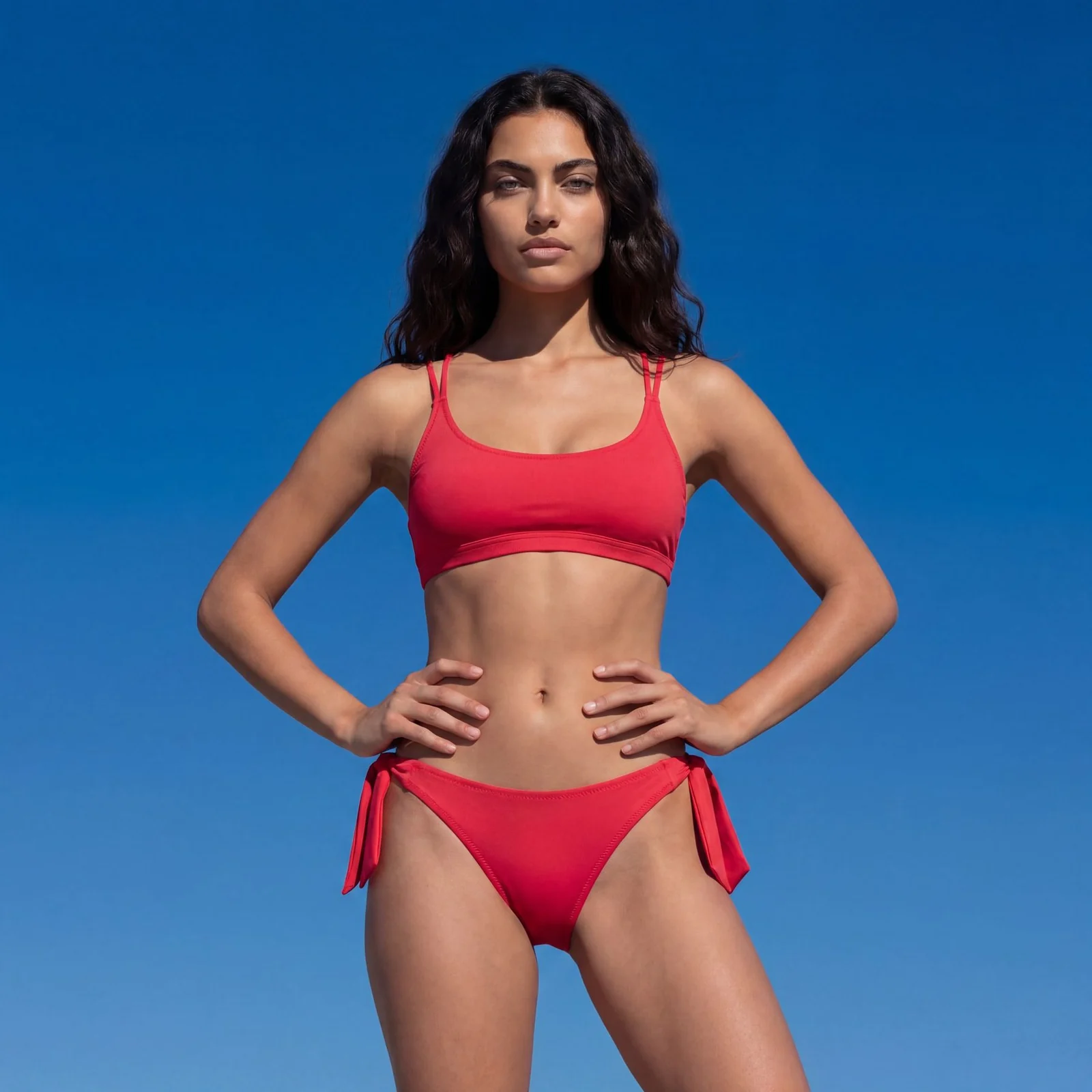Catalogo Pompea: bikini rosso sul cielo